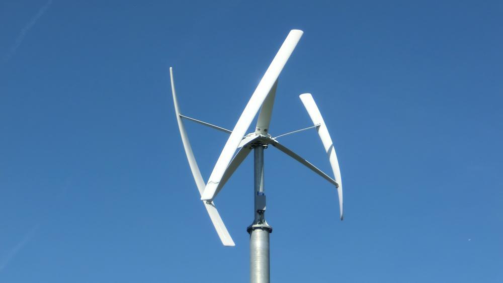 Vertikale Windkraftanlage für Boot und Meer - ElvWiS II ALUMINIUM